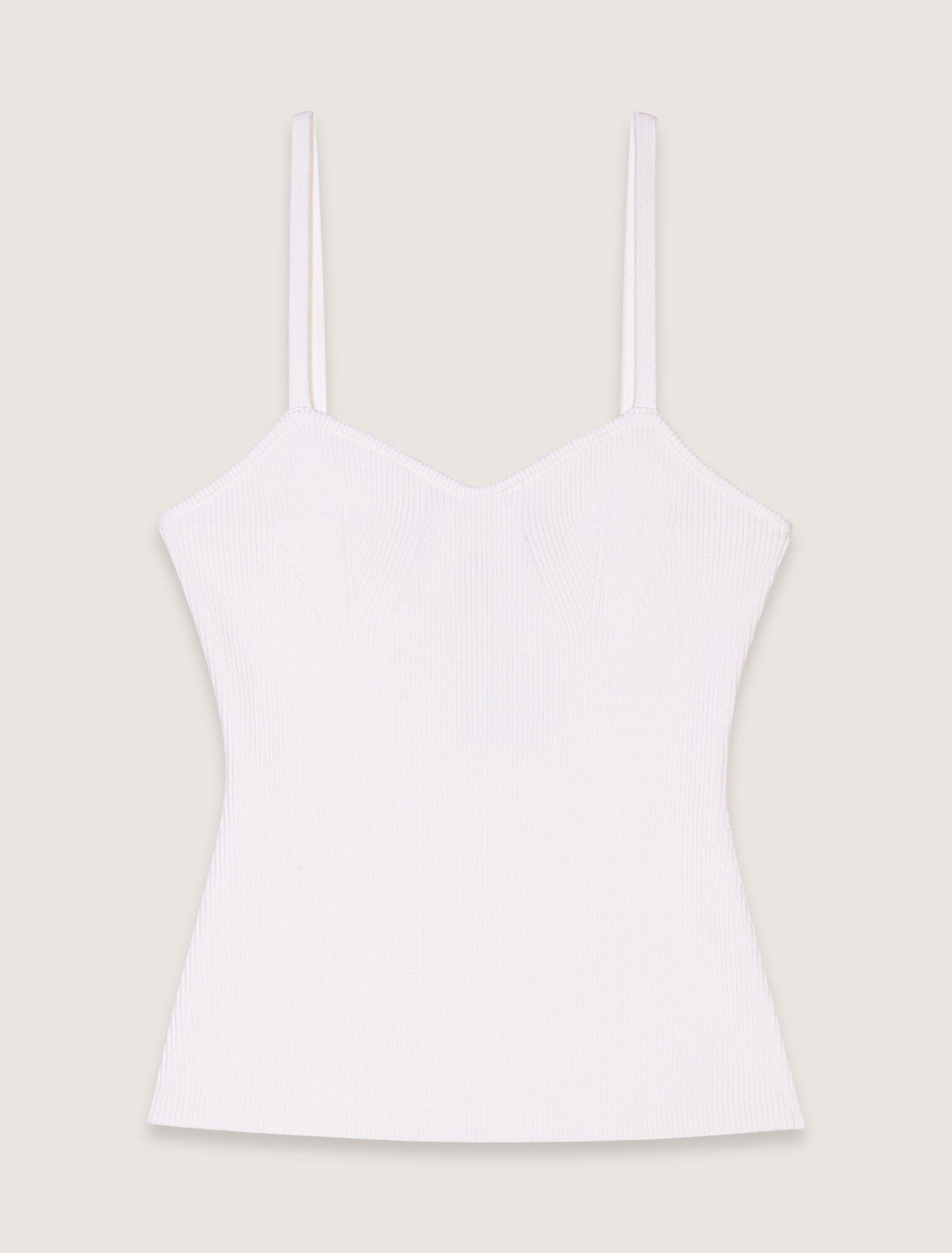 Áo crop top dệt kim gân